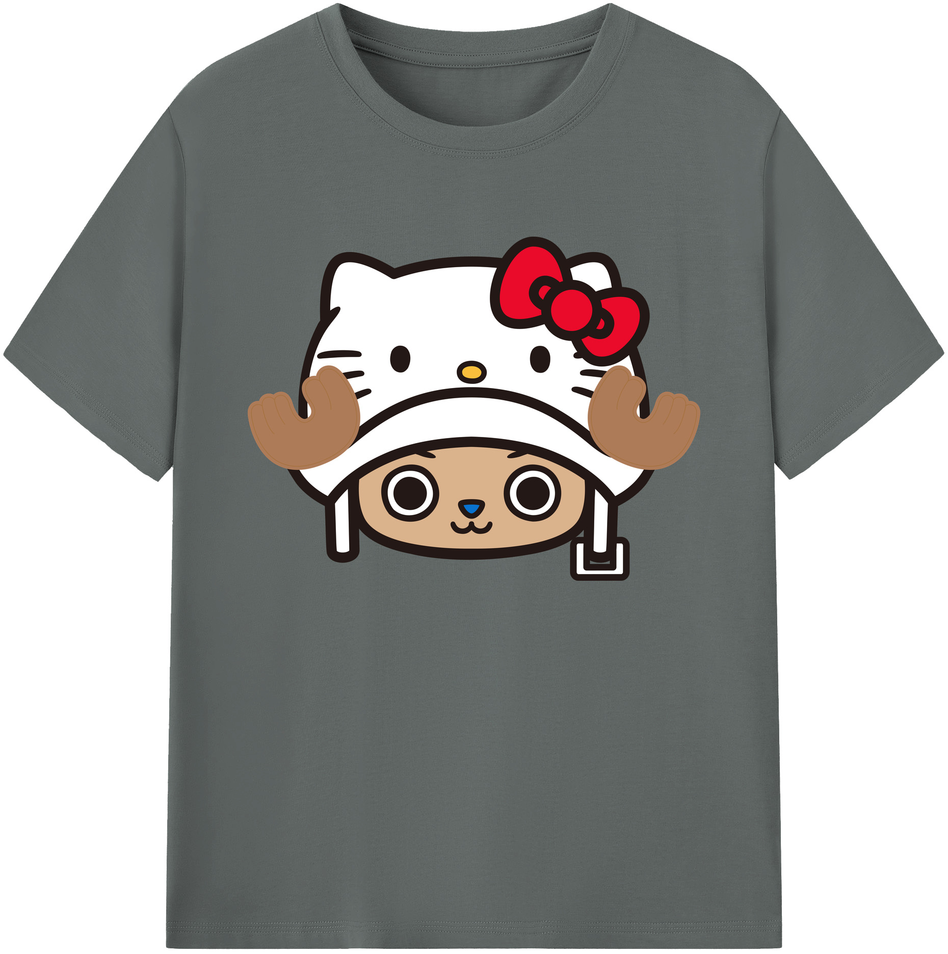 （画像用） Hello Kitty ハローキティ 綿100％ メンズ半袖Tシャツ｜肌触りやわらか＆通気性